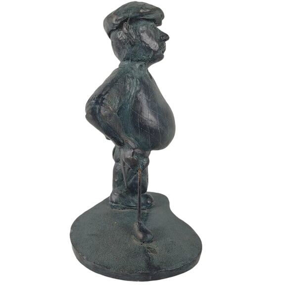 Vintage 70s-80s Big Belly 8" Golfer Statue Figure, Golfing Dad Grandpa Funny Day - Picture 4 of 8